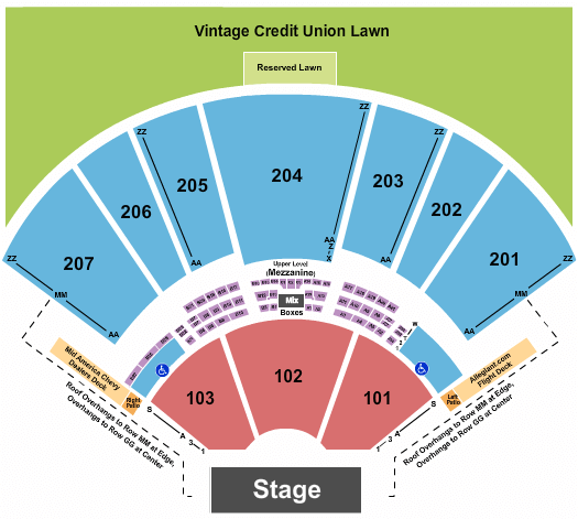 Hollywood Casino Amphitheatre Doobie Brothers Seating Chart